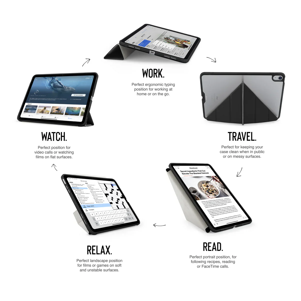 Pipetto Origami Case voor iPad Air 11-inch (M4/M3/M2) / iPad Air 10,9-inch (2022/2020) - Zwart - Image 5