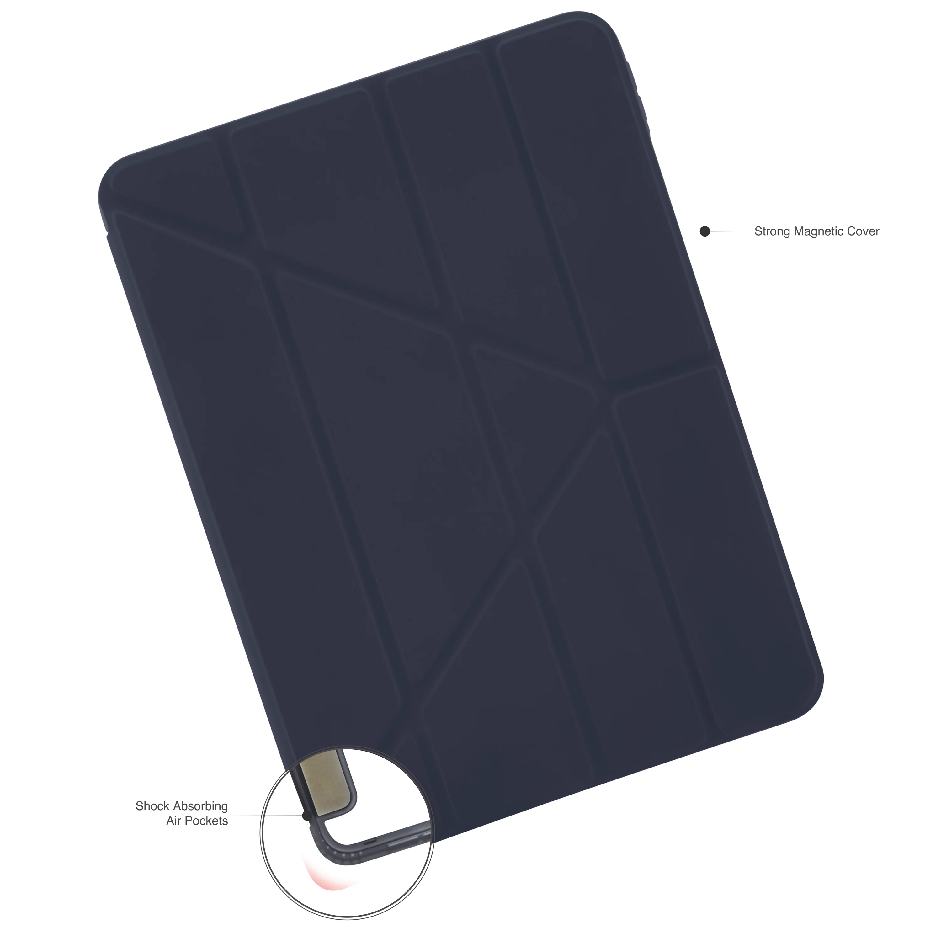 Pipetto Origami Case voor 13-inch iPad Air (M4/M3/M2) - Donkerblauw - Image 4