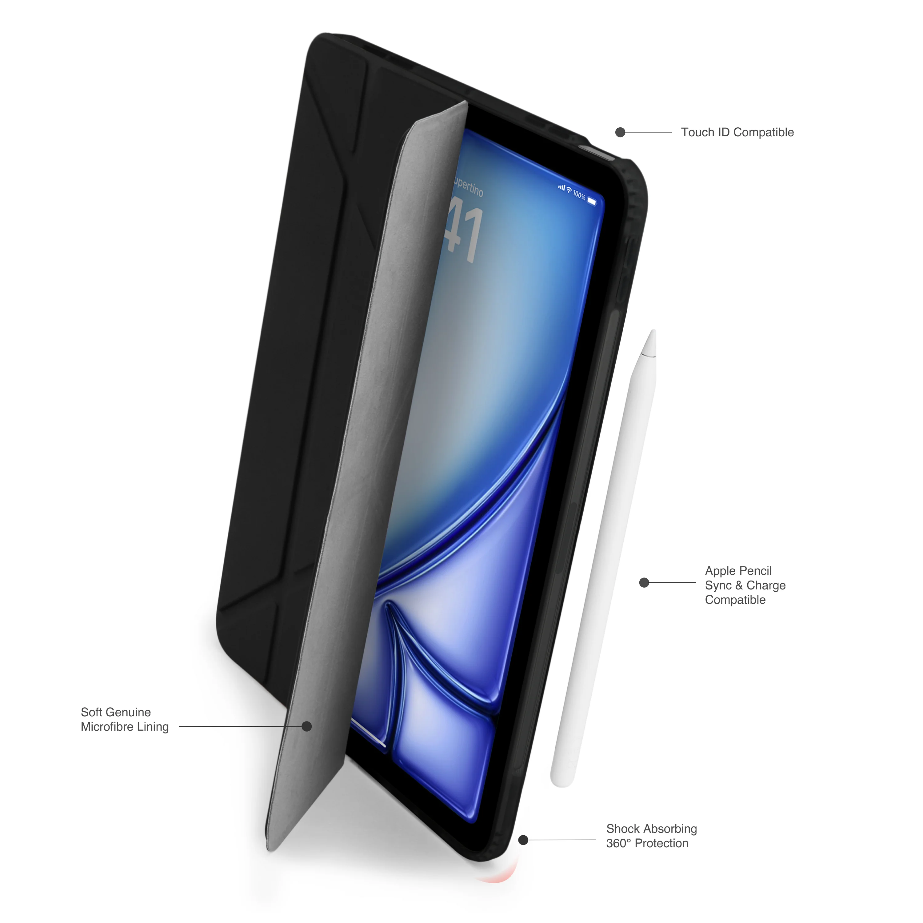 Pipetto Origami Case voor 13-inch iPad Air (M4/M3/M2) - Zwart - Image 2