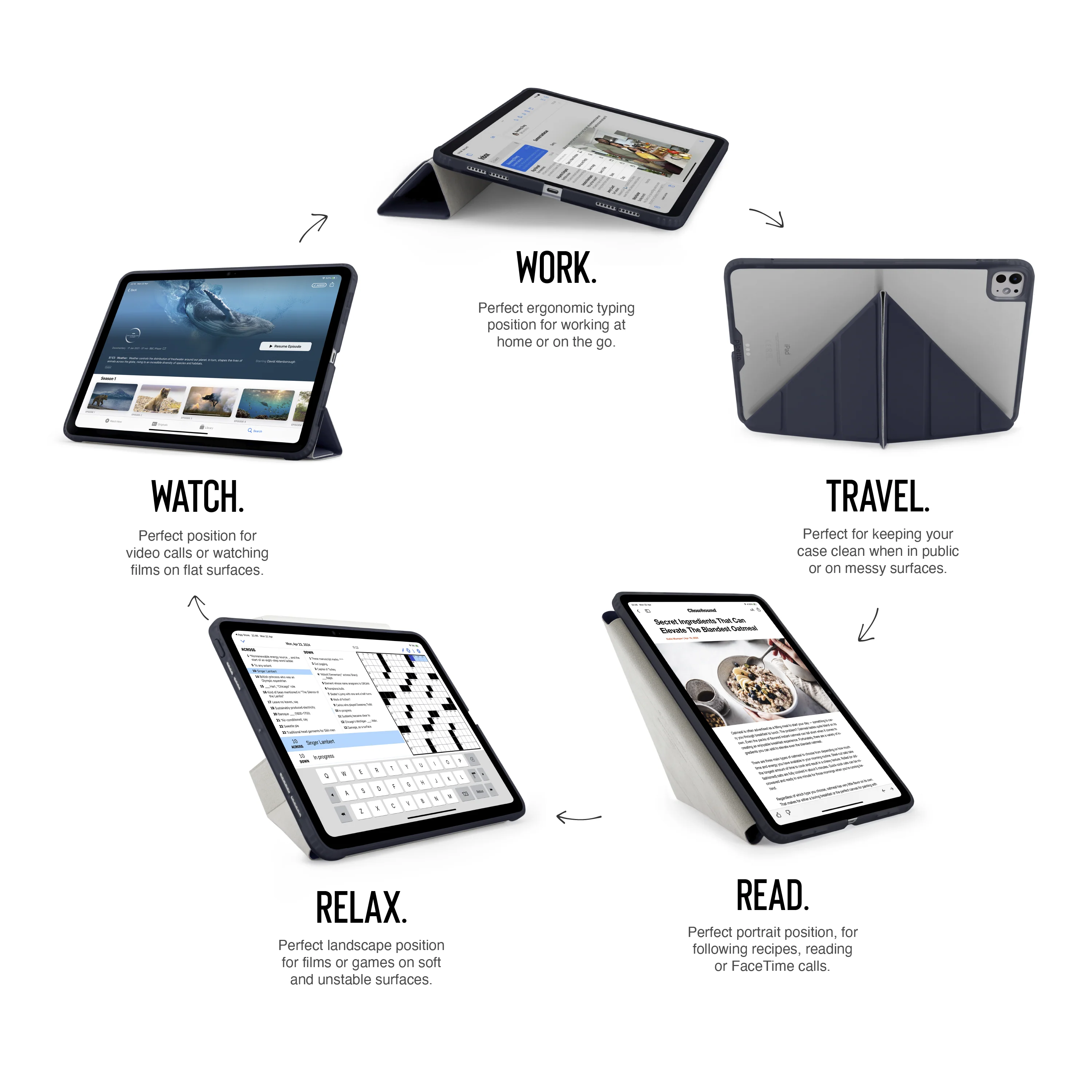 Pipetto Origami Case voor 11-inch iPad Pro (M5/M4) - Donkerblauw - Image 5