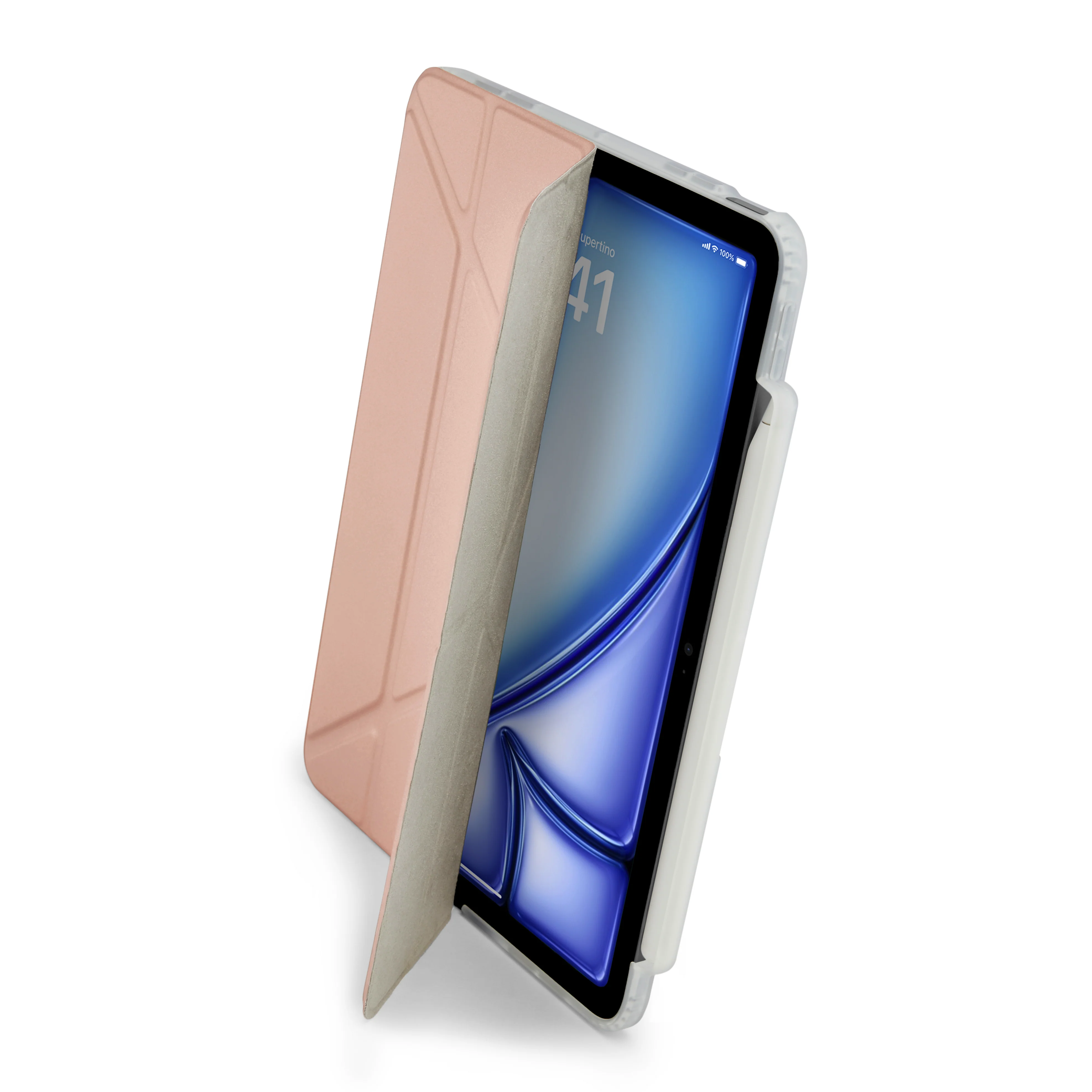 Pipetto Origami Pencil Case voor 13-inch iPad Air (M4/M3/M2) - Metallic pink