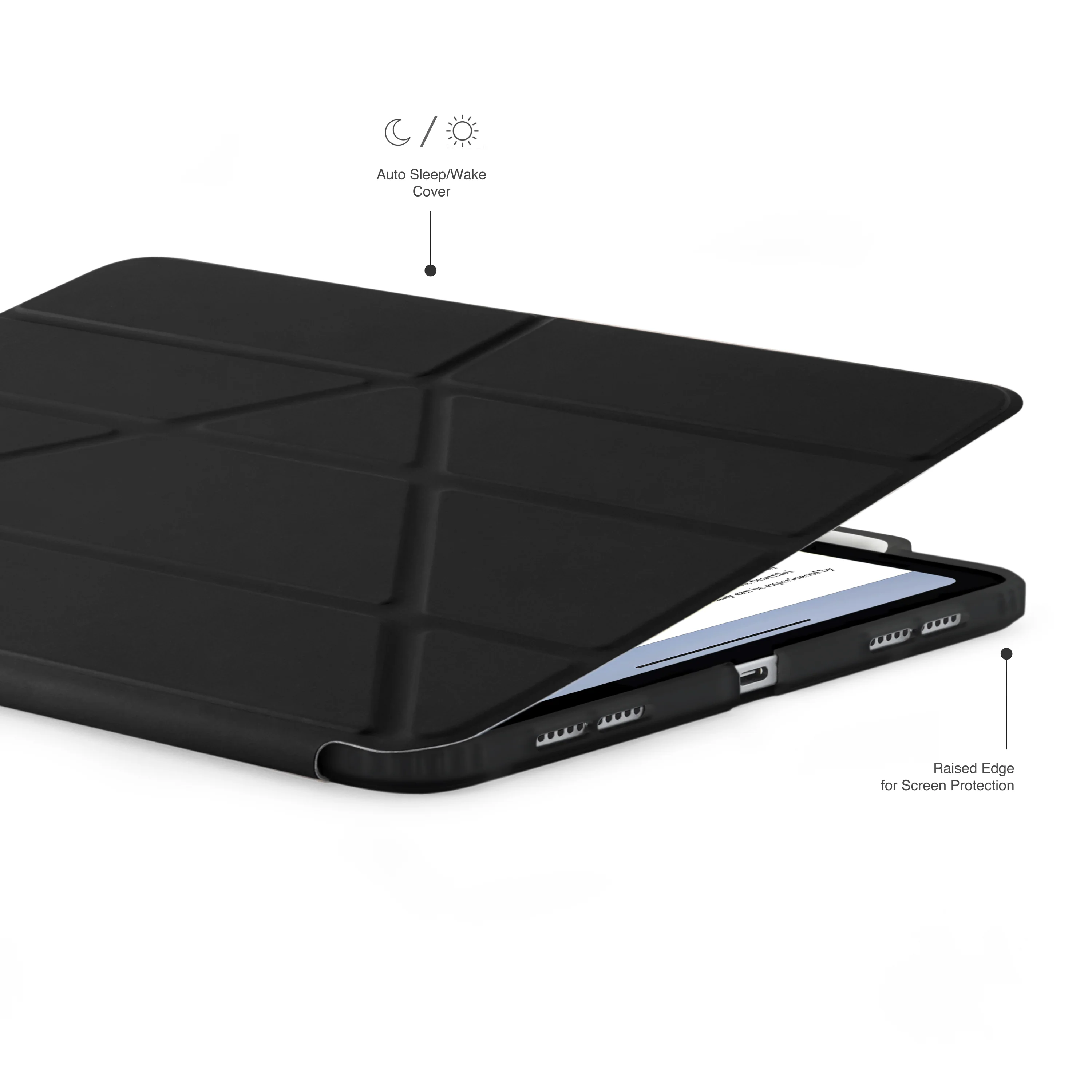 Pipetto Origami Pencil Case voor 13-inch iPad Air (M4/M3/M2) - Zwart - Image 3