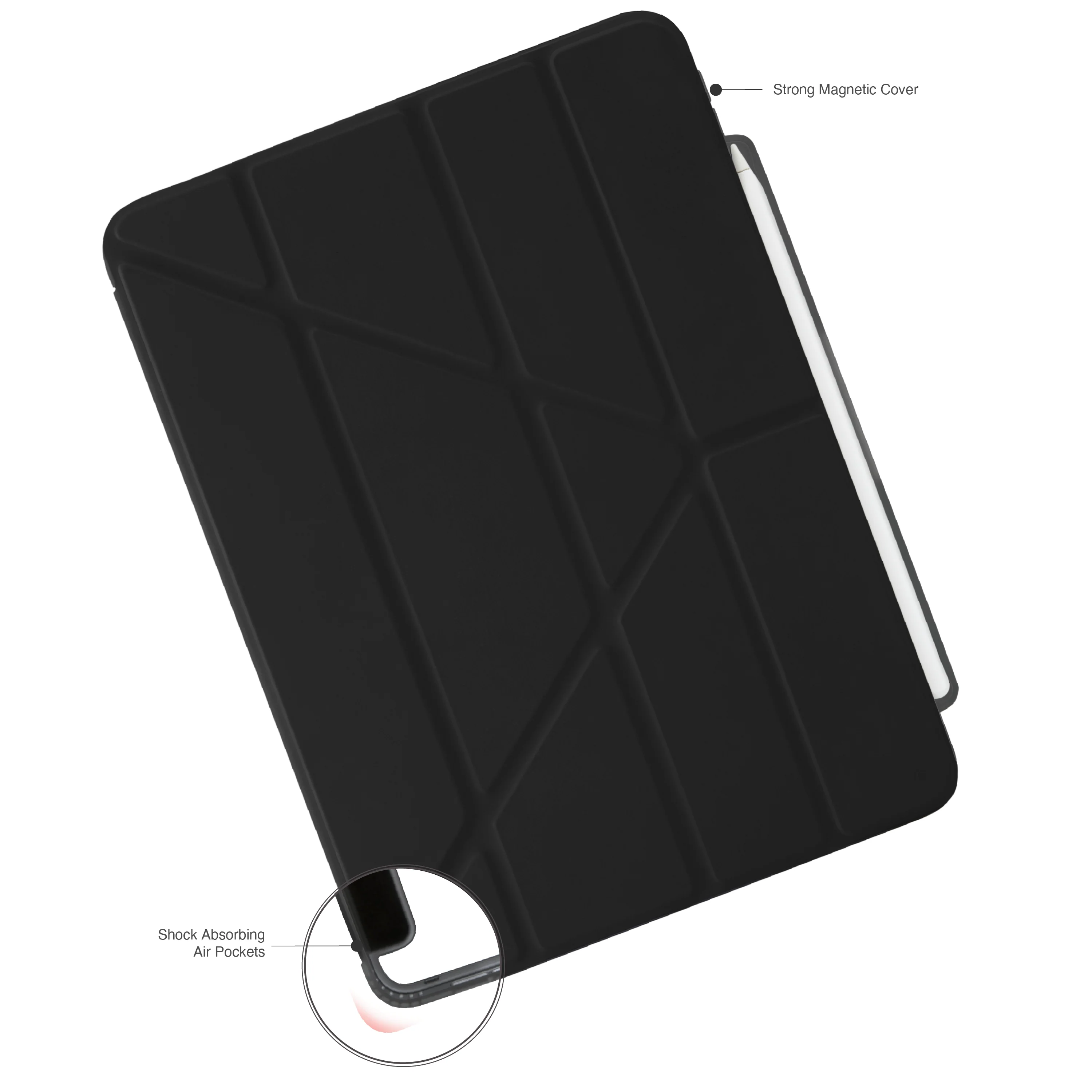 Pipetto Origami Pencil Case voor 13-inch iPad Air (M4/M3/M2) - Zwart - Image 4