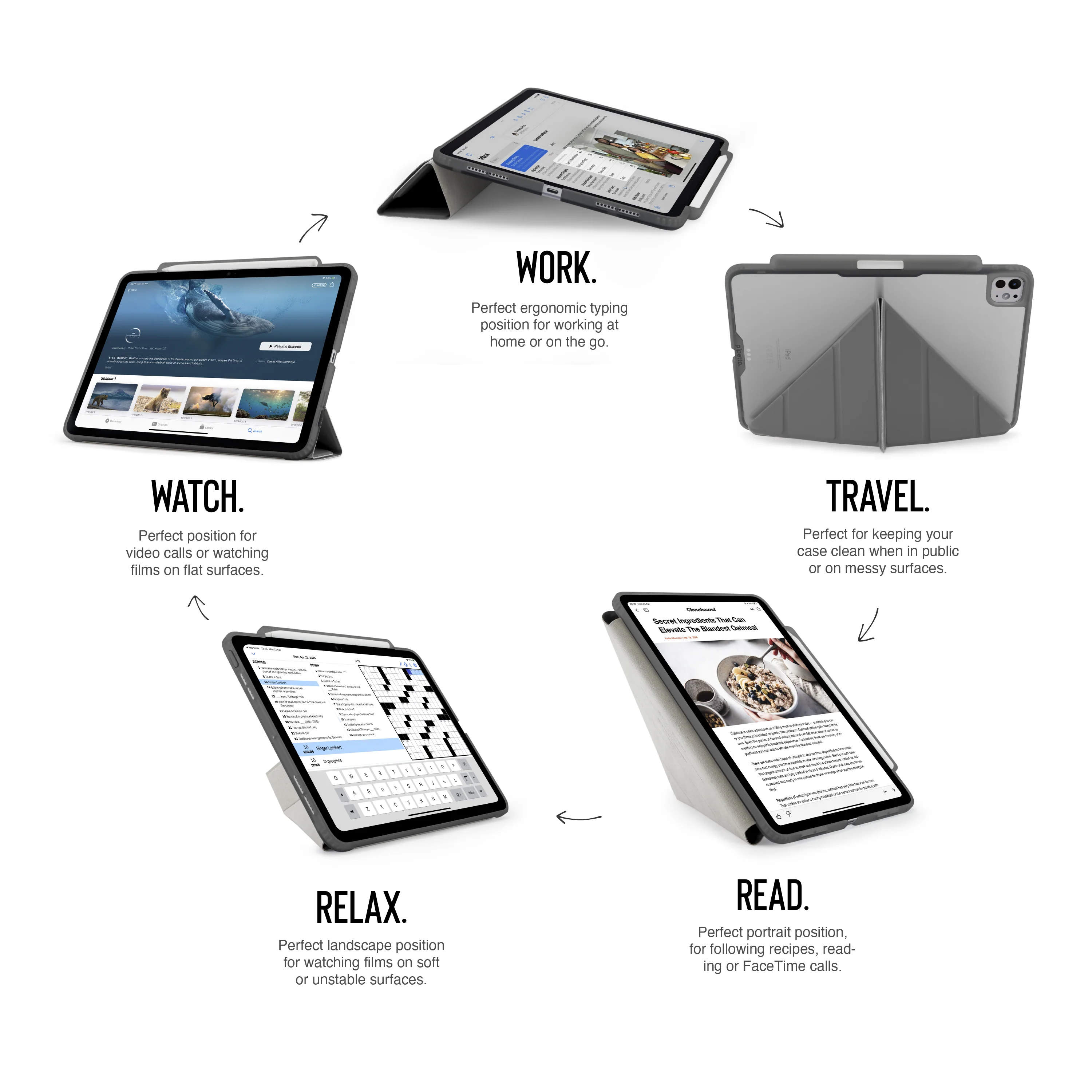 EOL Pipetto Origami Pencil Case voor 11-inch iPad Pro (M5/M4) - Grijs - Image 5