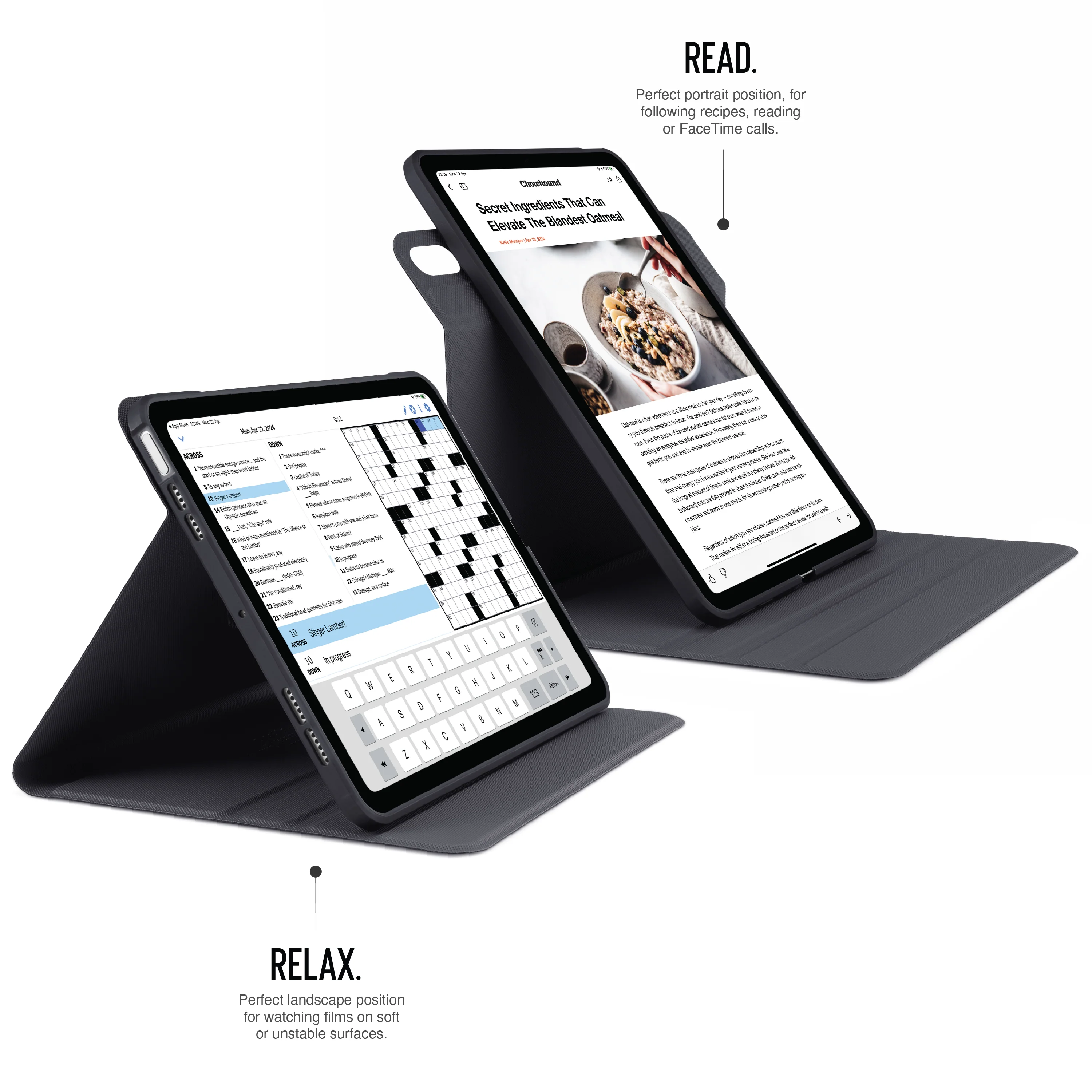 Pipetto Rotating Folio Case voor 13-inch iPad Air (M4/M3/M2) - Zwart - Image 5