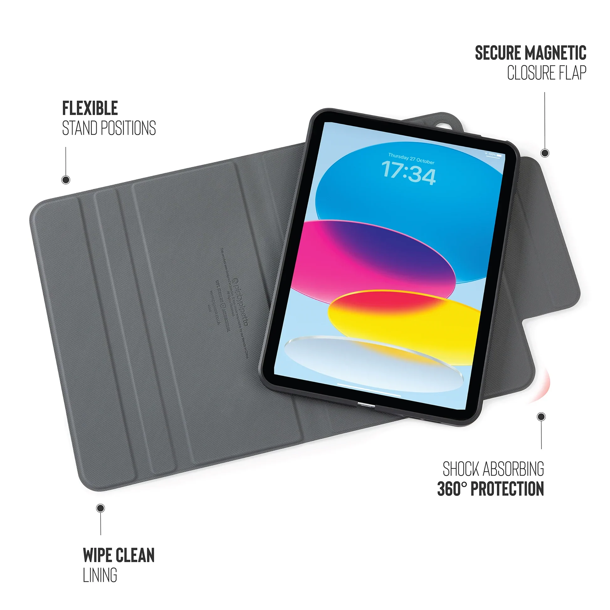 Pipetto Rotating Folio voor iPad (10e gen./A16) - Zwart - Image 4