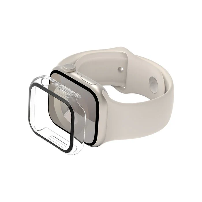 Belkin ScreenForce | TemperedCurve Antimicrobiële Screenprotector + bumper voor Apple Watch Series 9/8/7/SE - 40/41 mm - Transparant - Image 4
