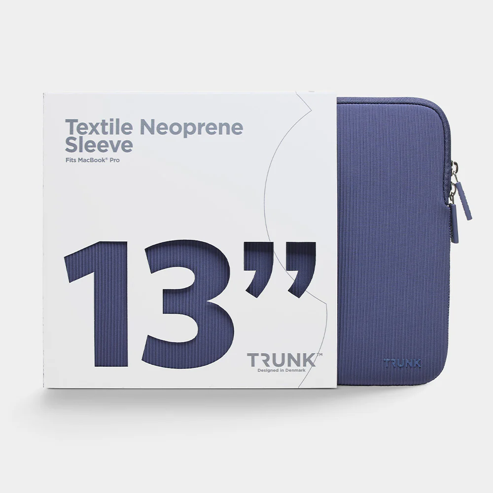 Trunk Ribbed Velvet Sleeve voor MacBook 13-inch - Bosbes - Image 3